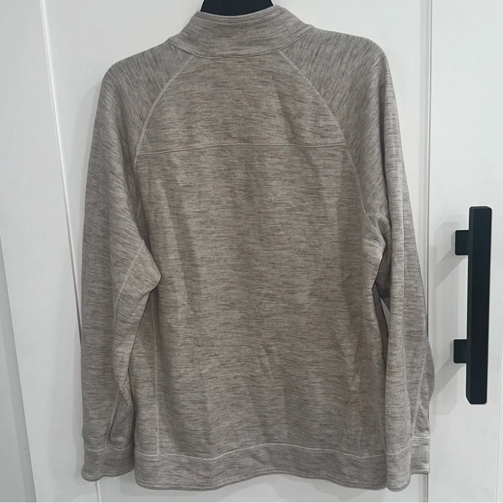 Tommy Bahama Flipshore Reversible 1/4 Zip Pullover Sweatshirt Oatmeal L